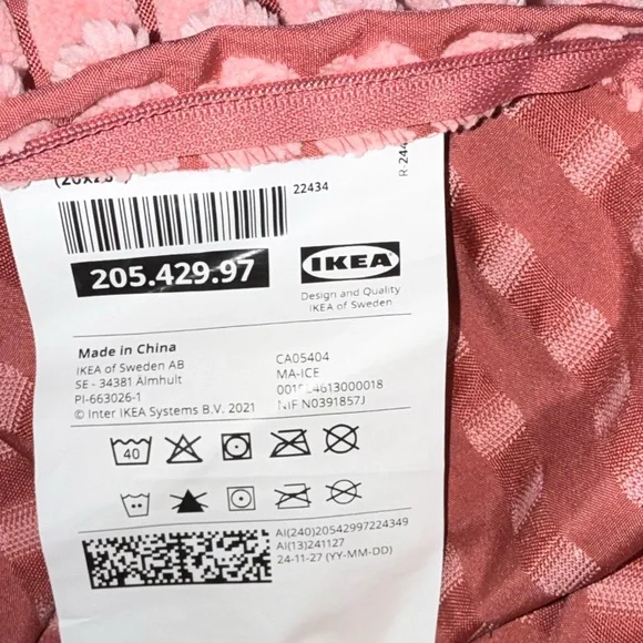 IKEA Textured Pom Pom Pillow Cover Dusty Pink 20x20 Decorative Cover set(3) - Picture 9 of 9
